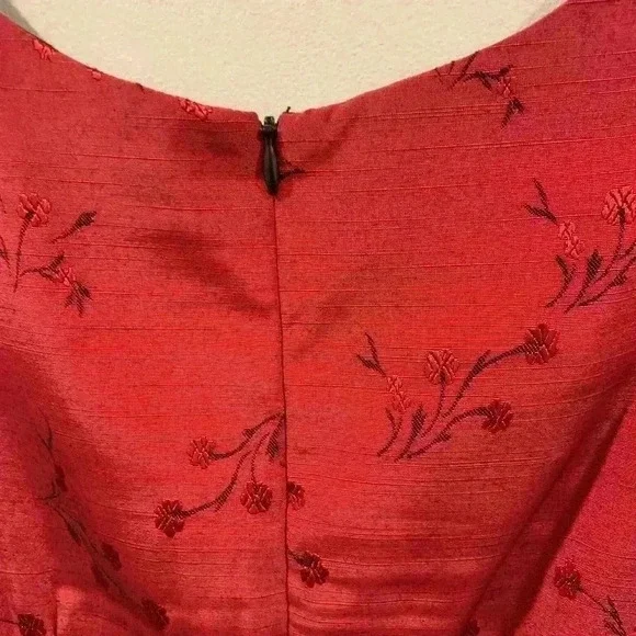 Vintage Girls Size 14 XL Jayne Copeland Sleeveless Dark Red Holiday Dress - Picture 3 of 7